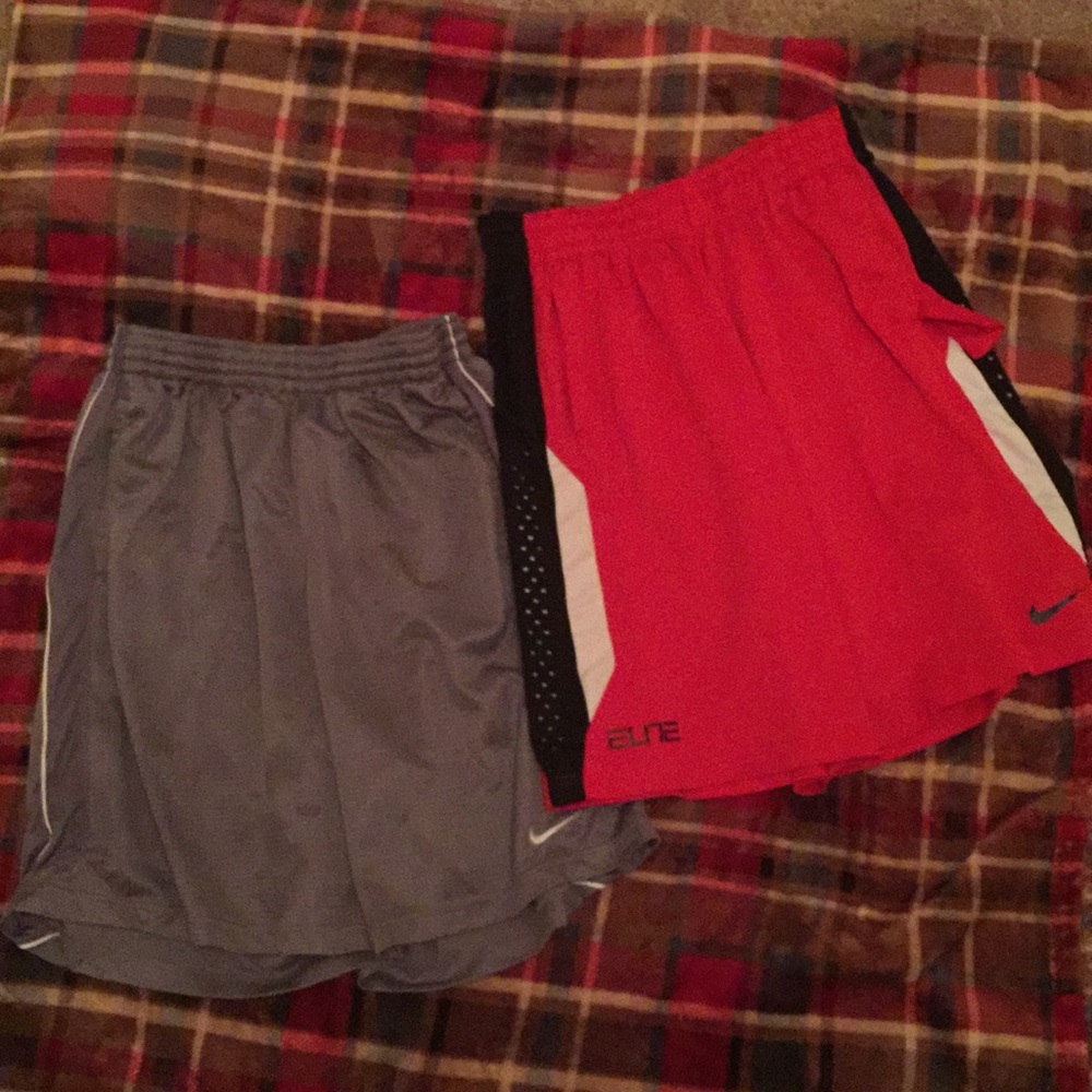 Two pairs of Nike basketball shorts comfortable
